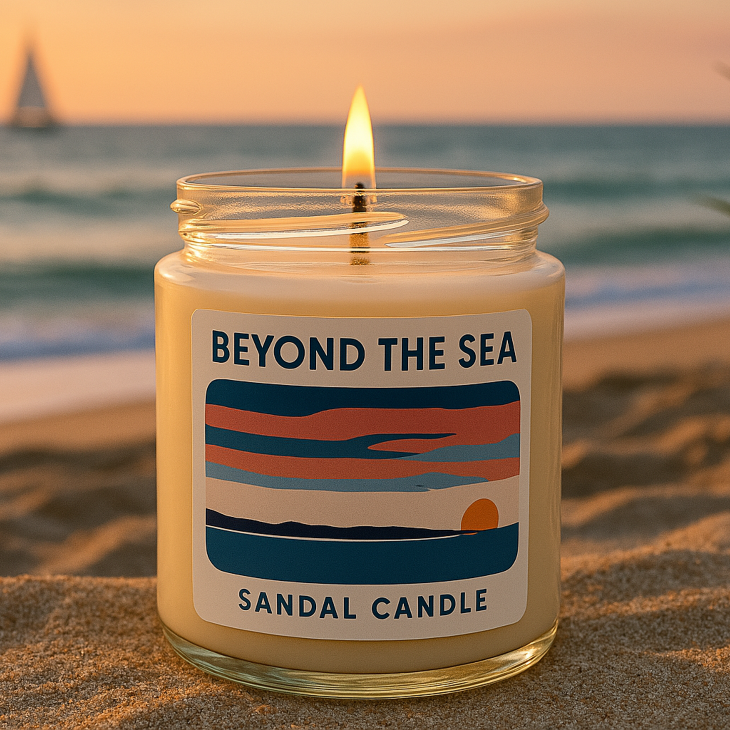 Beyond the Sea – Scented Candle, 9 oz Jar, Mahogany, Tobacco & Teakwood