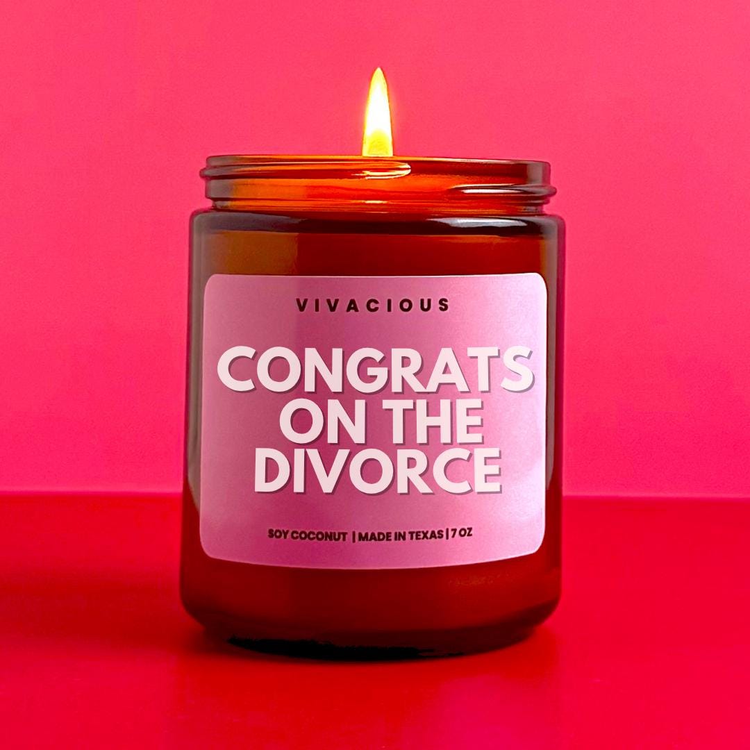 Congrats on the Divorce Candle