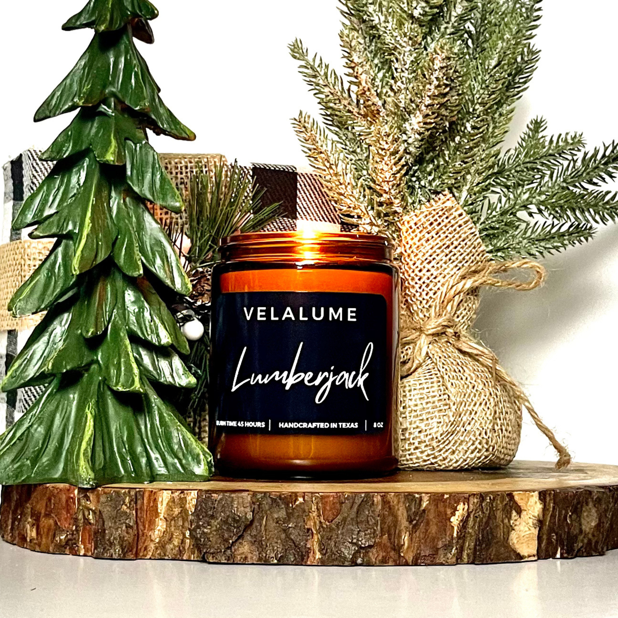 Lumberjack Christmas Candle