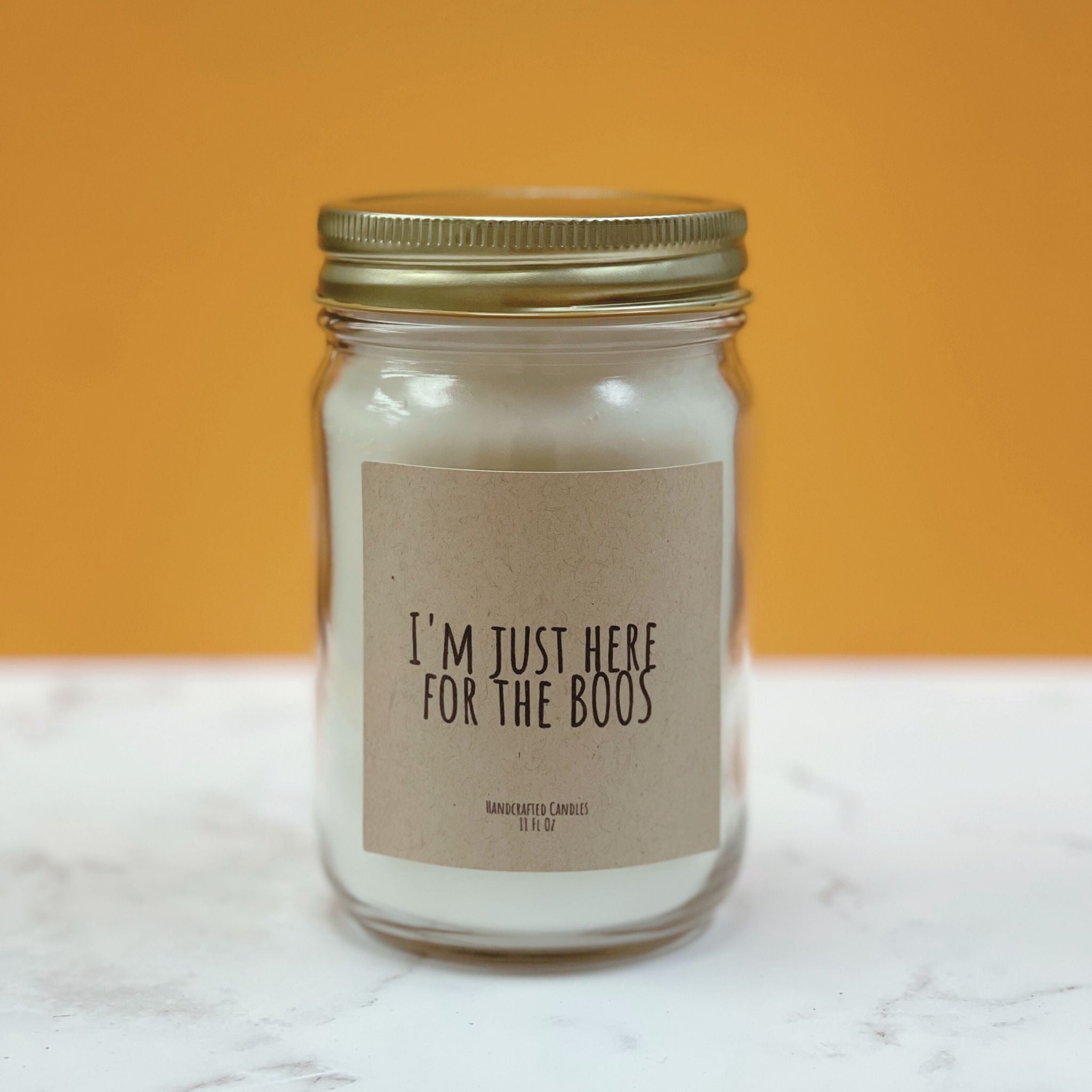 I'm Just Here For The Boos Halloween Candle