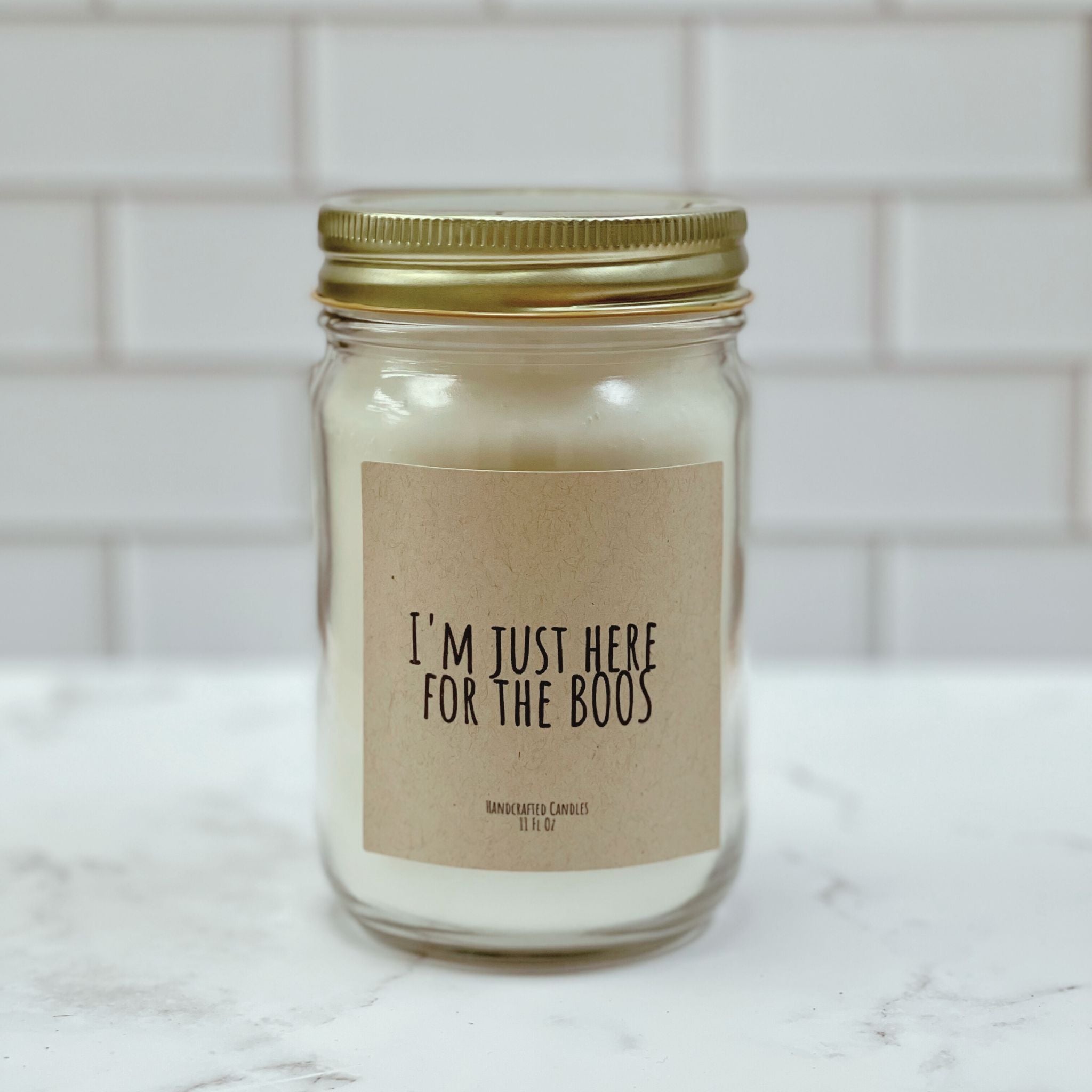 I'm Just Here For The Boos Halloween Candle