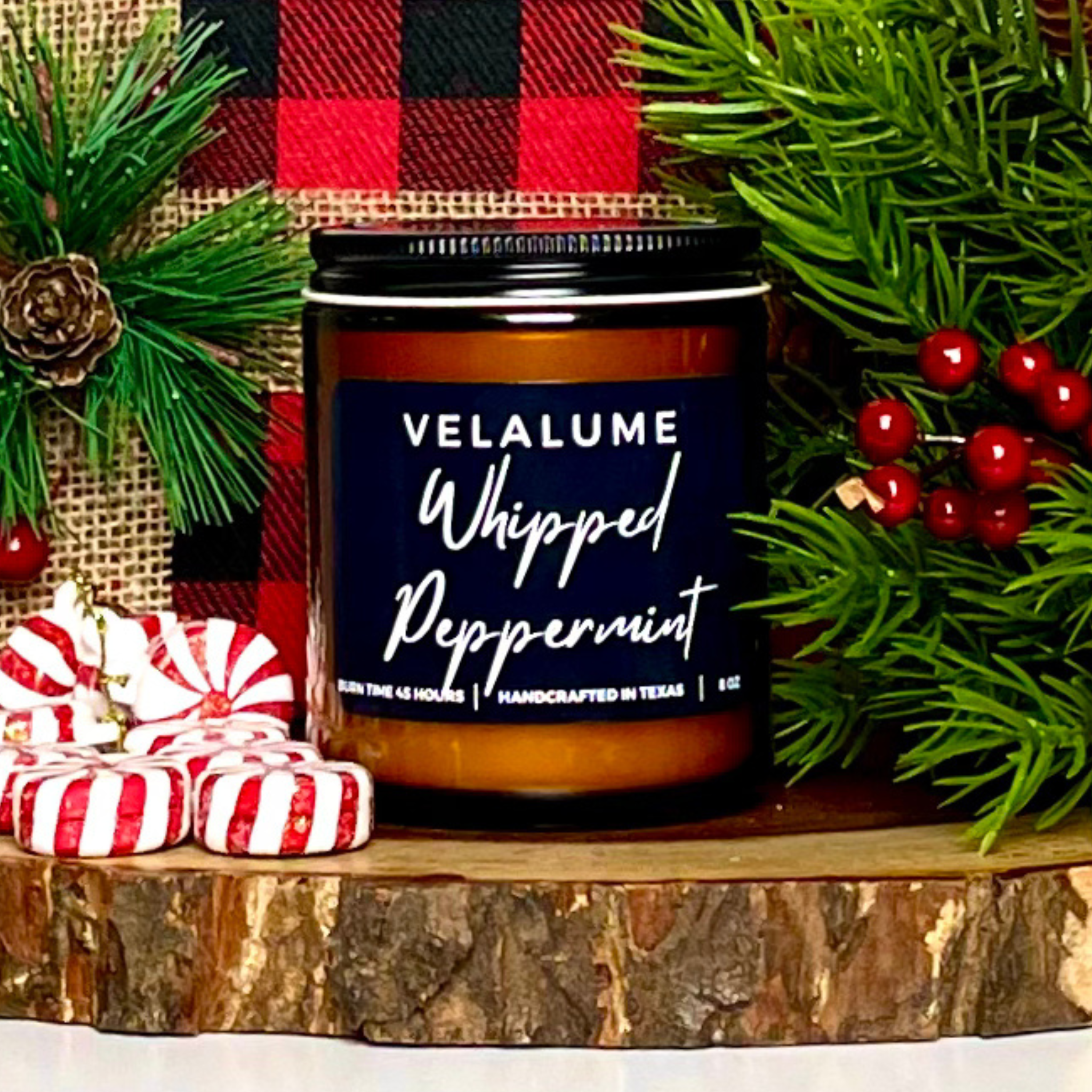 Whipped Peppermint Christmas Candle