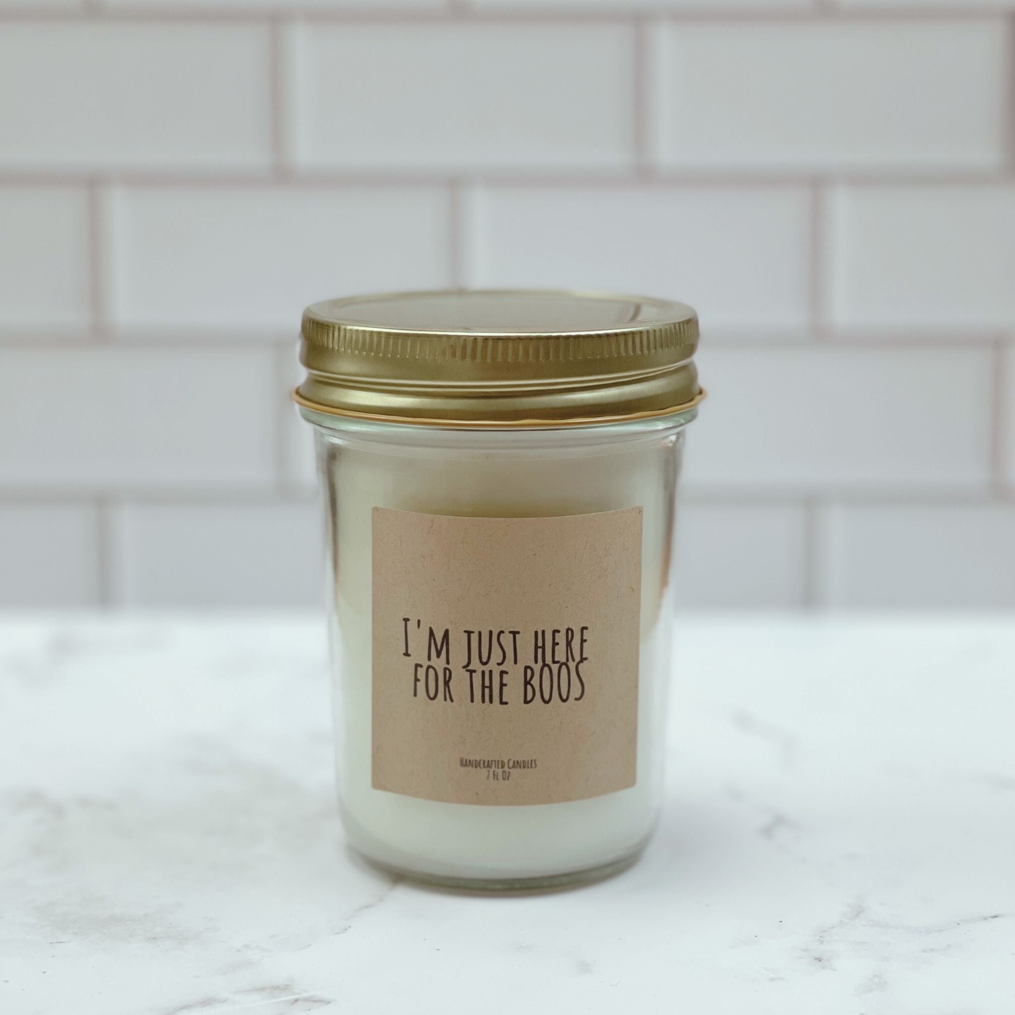 I'm Just Here For The Boos Halloween Candle